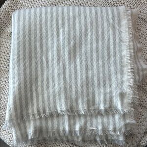 Striped Fringe Oversized Scarf